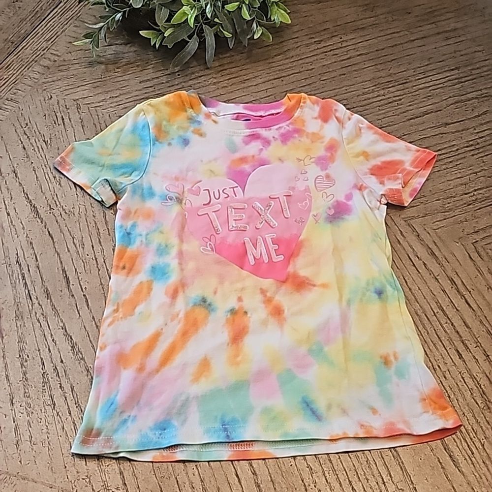 Tie dye just text me t shirt size 7/8 - Picture 5 of 5